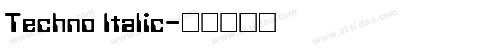 Techno Italic字体转换